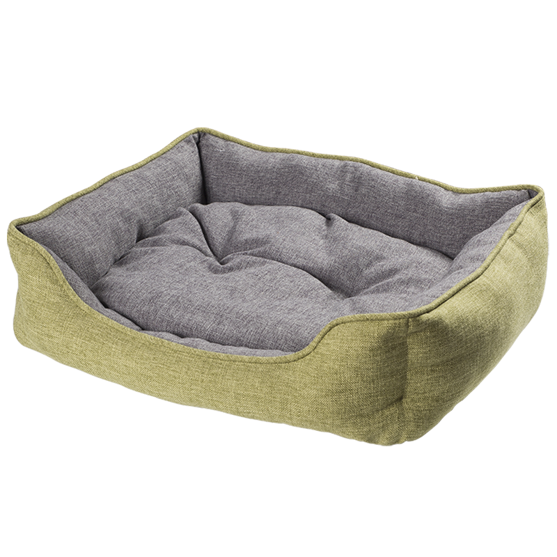 HY-02 Rechteckiges Kuschel-Hundebett aus Kunstleinen