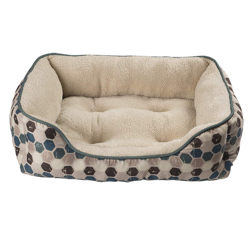 HY-12 Bedrucktes rechteckiges Kuscheltierbett aus Pongee
